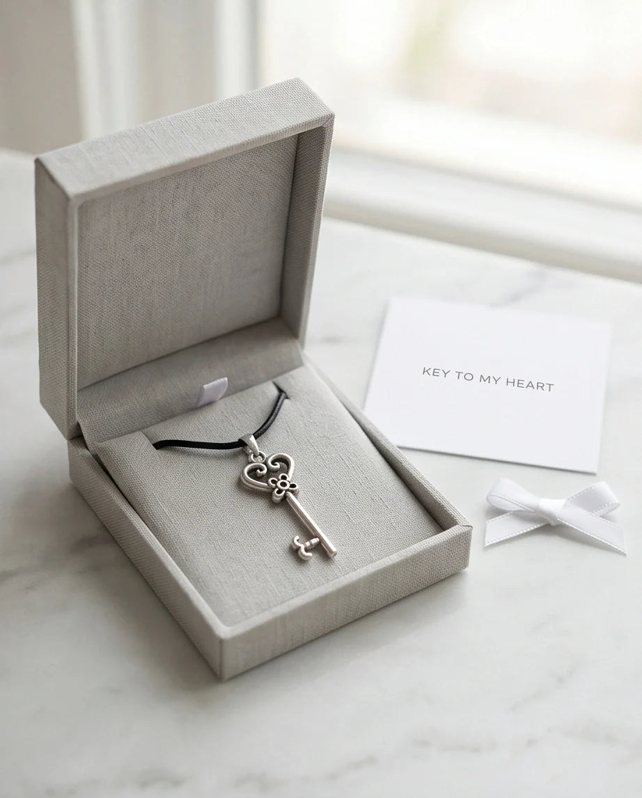 The Secret Garden Heart Key Necklace