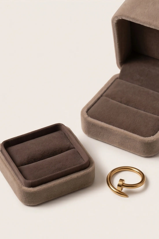 Golden Minimalist Nail Wrap Ring