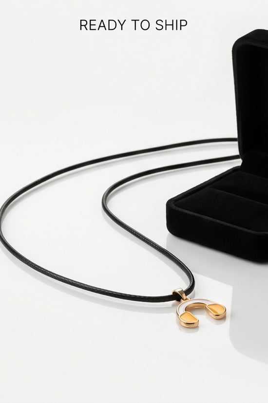 Gold and Yellow Headphones Necklace