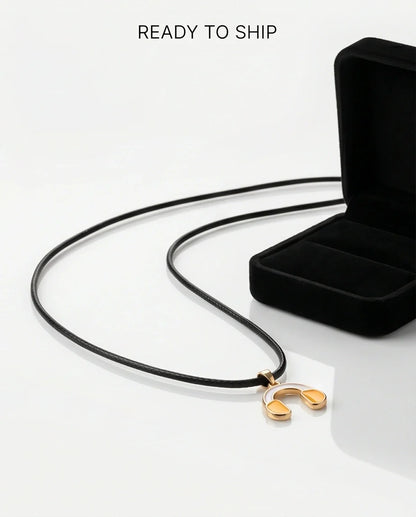 Gold and Yellow Headphones Necklace