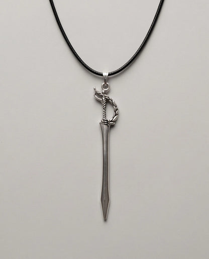 Silver Saber Pendant Necklace