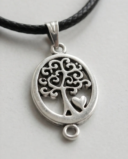 The Loving Roots: Whimsical Tree of Life & Heart Pendant Necklace