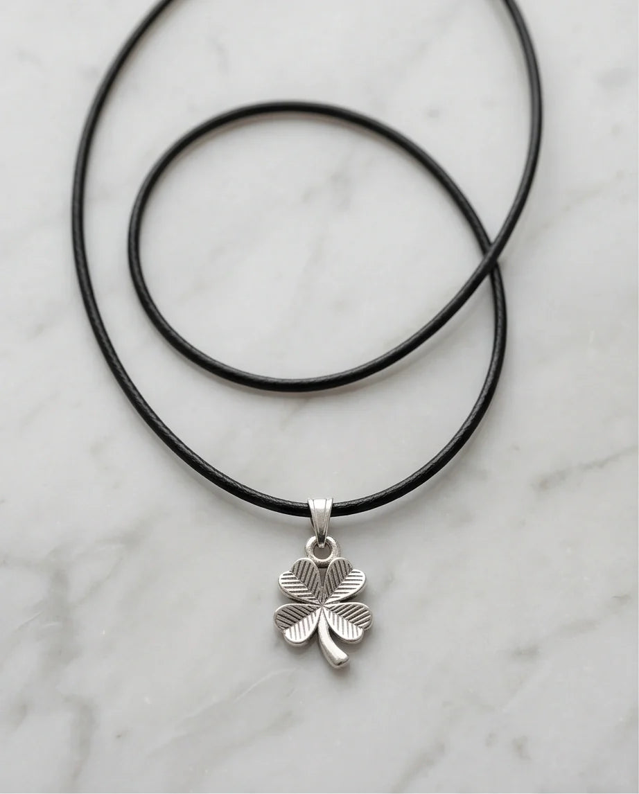 Silver Four-Leaf Clover Necklace
