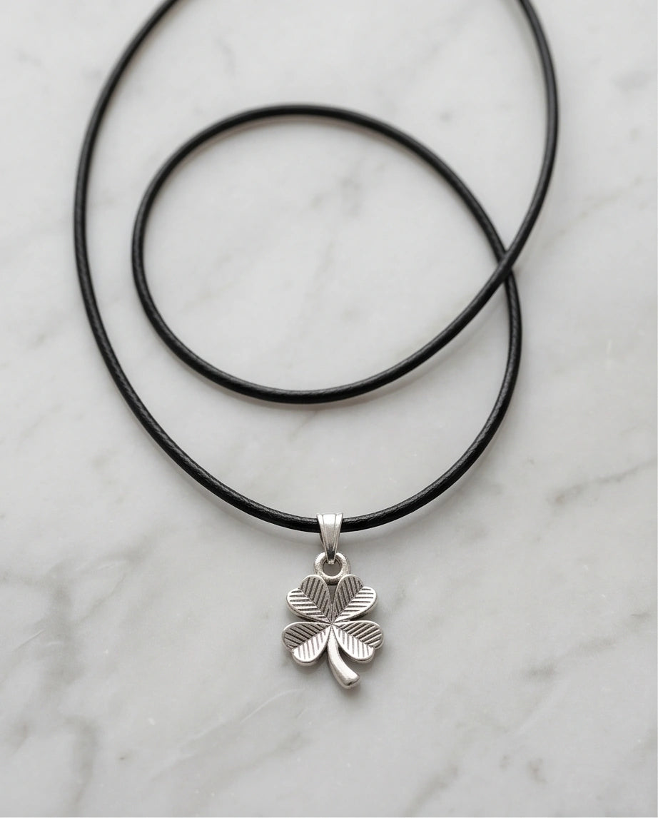 Silver Four-Leaf Clover Necklace