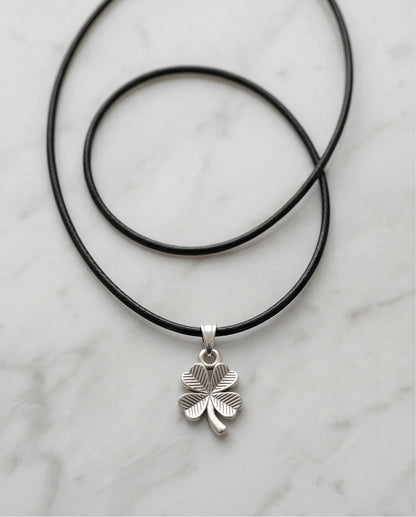 Silver Four-Leaf Clover Necklace
