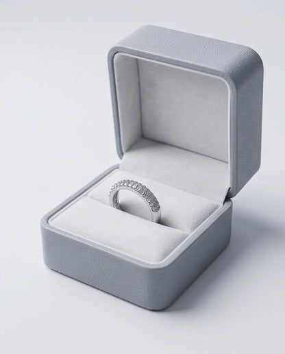 Multi-Row Pavé Curved Dome Band