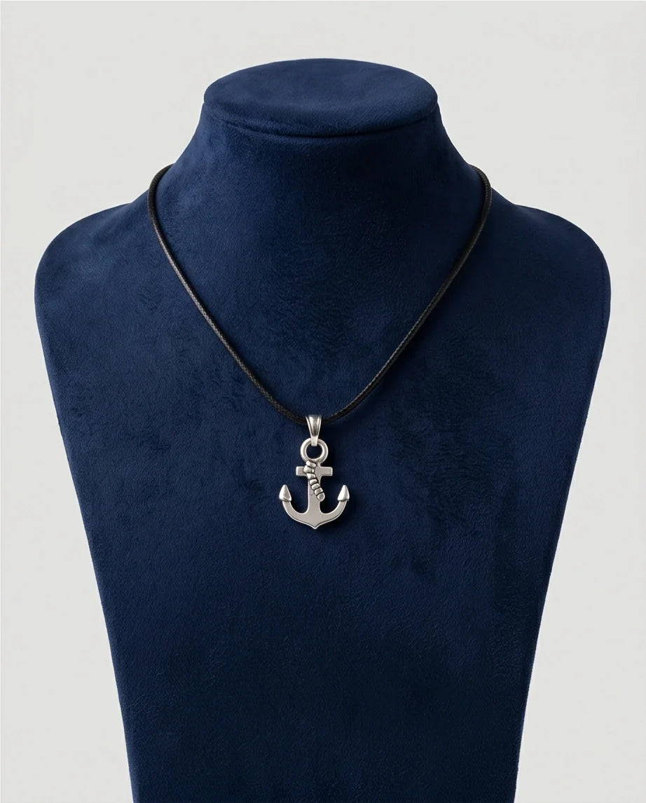 The Sailor’s Pride Polished Anchor Necklace