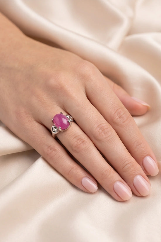 Magenta Majesty Sculpted Statement Ring