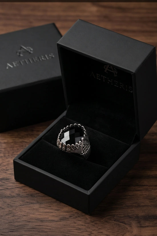 Imperial Onyx Fortress Signet Ring