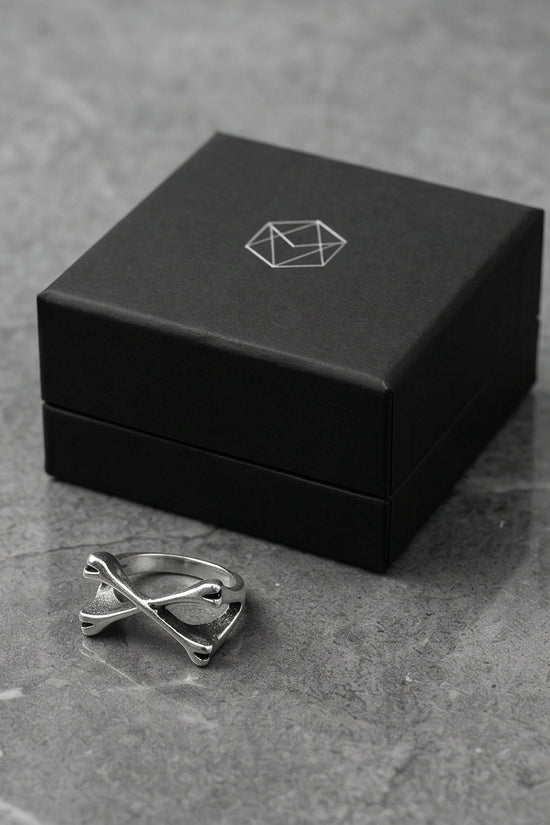 Gothic Sterling Silver Crossed Bones Ring