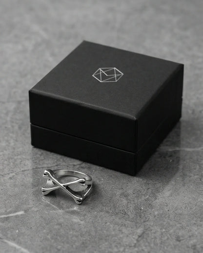 Gothic Sterling Silver Crossed Bones Ring
