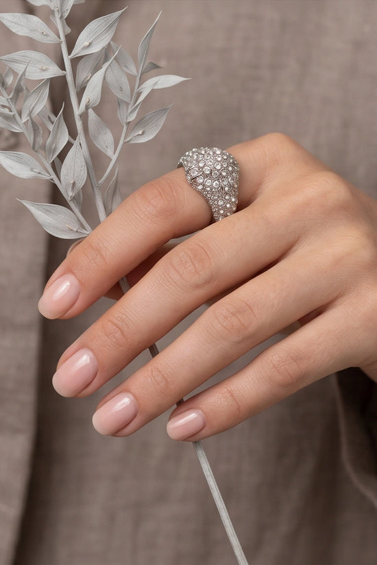 Sovereign Diamond Pave Dome Ring