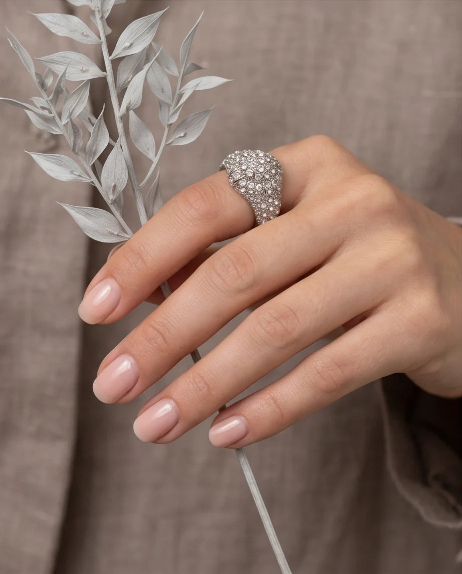 Sovereign Diamond Pave Dome Ring