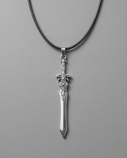 Vintage Silver Sword Pendant Necklace