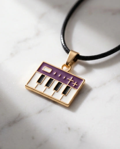Gold and Purple Piano Synthesizer Necklace