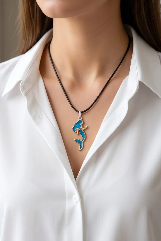Teal Mystic Mermaid Pendant