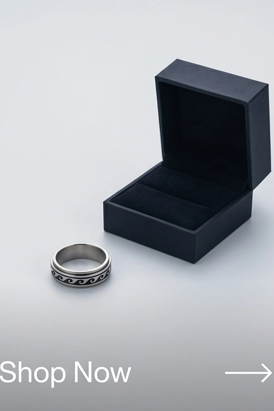 Minimalist Ocean Wave Engraved Band Ring