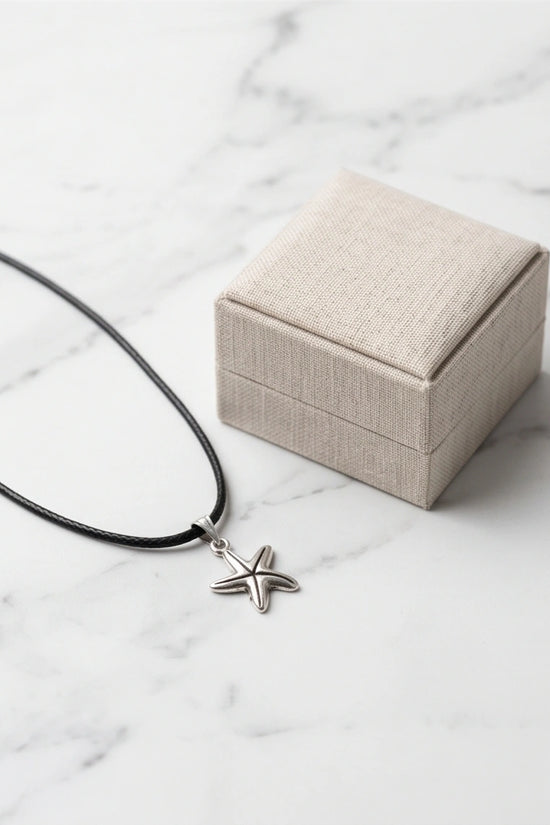 Silver Starfish Pendant Necklace