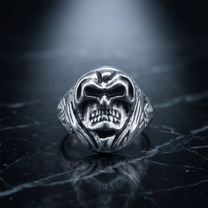 Hooded Reaper Sculpted Signet Ring