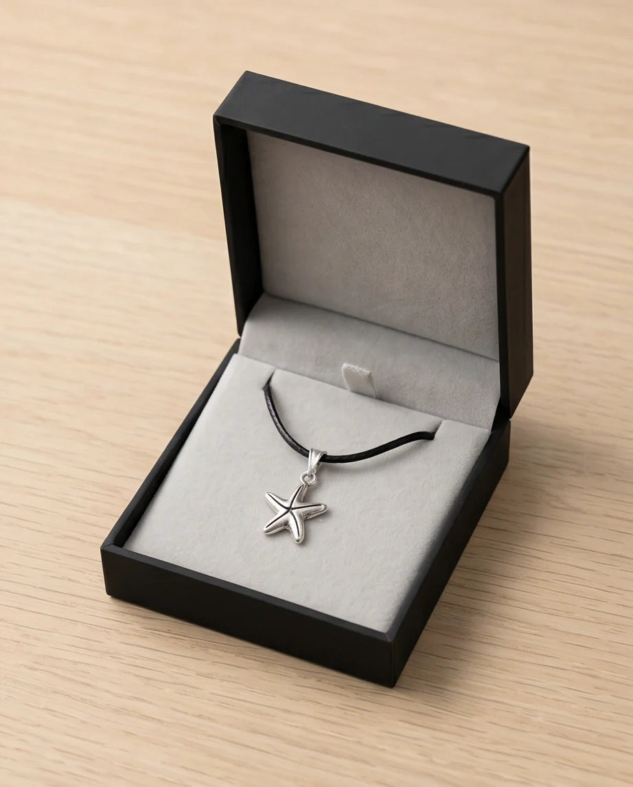 Silver Starfish Pendant Necklace