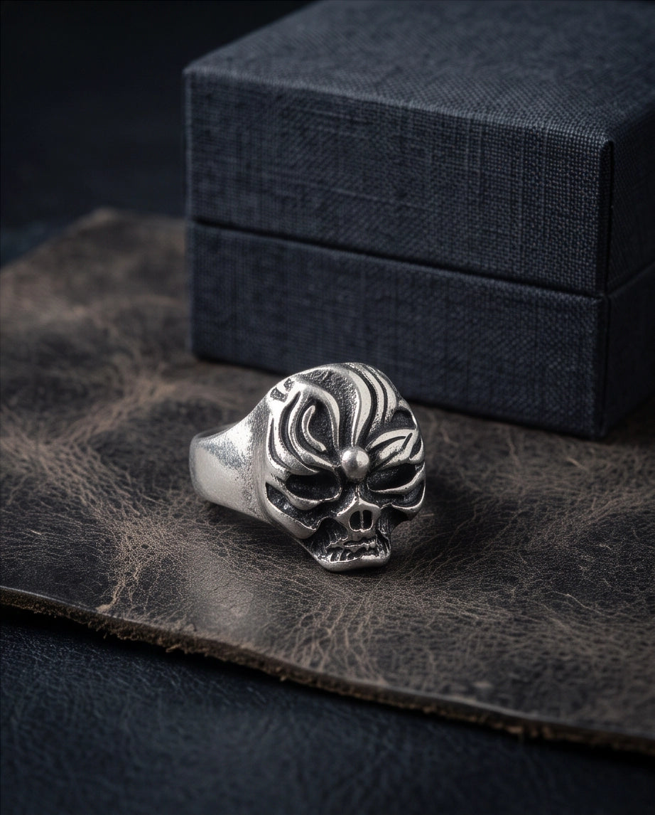 Whimsical Swirl Visage Sculpted Ring