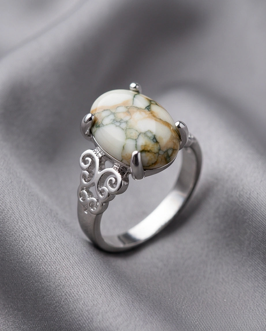 Vintage Filigree Wildstone Ring
