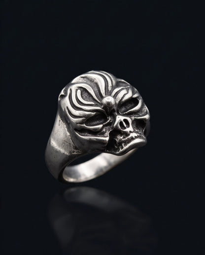 Whimsical Swirl Visage Sculpted Ring