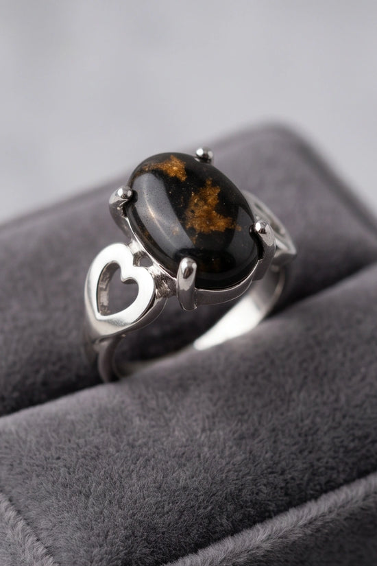 Mystic Meridian Onyx Heart Ring