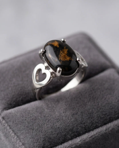 Mystic Meridian Onyx Heart Ring