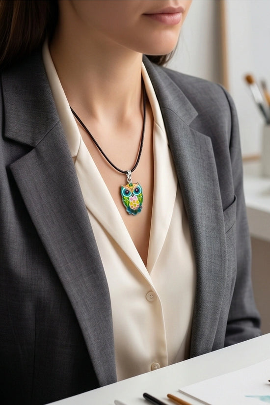 The Azure Owl Pendant