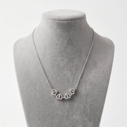 Silver Convertible 2-in-1 Heart Clover Necklace