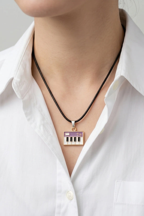 Gold and Purple Piano Synthesizer Necklace
