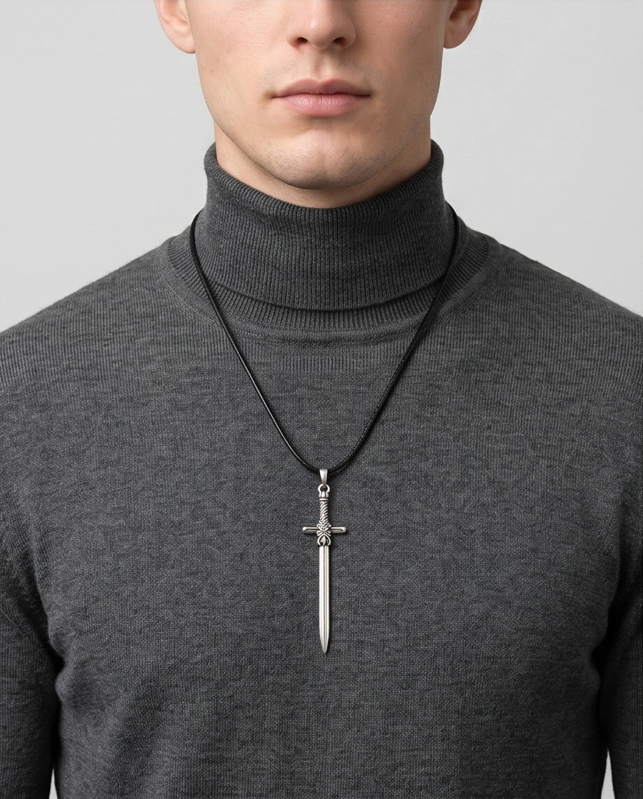 The Excalibur Medieval Sword Necklace