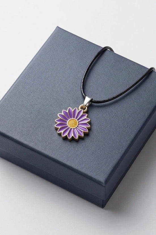Royal Purple Daisy Pendant