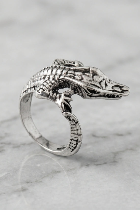 Vintage Sterling Crocodile Wrap Ring