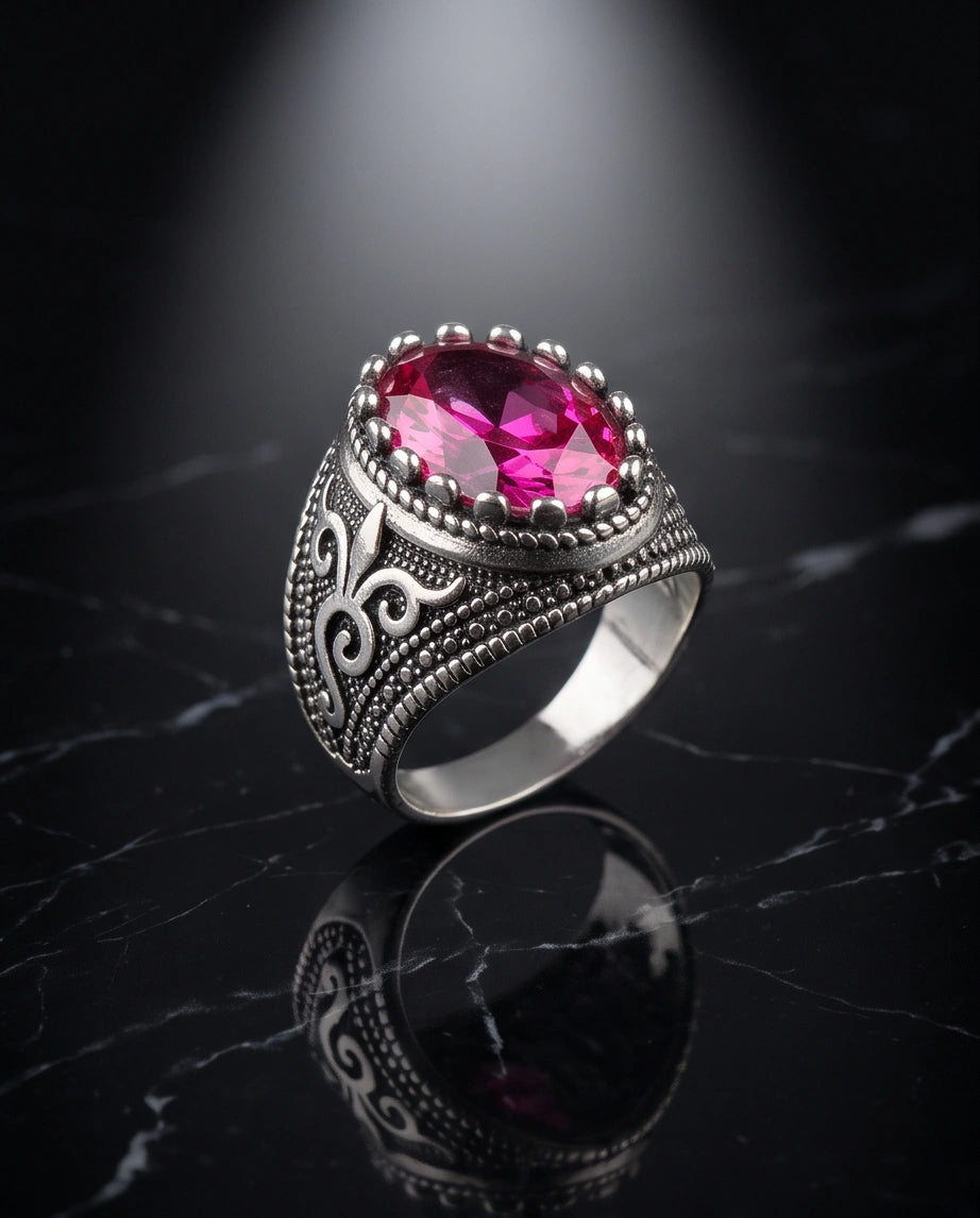 Imperial Magenta Royalty Signet Ring
