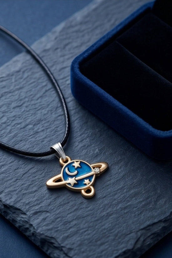 Celestial Galaxy Planet Pendant