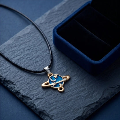 Celestial Galaxy Planet Pendant