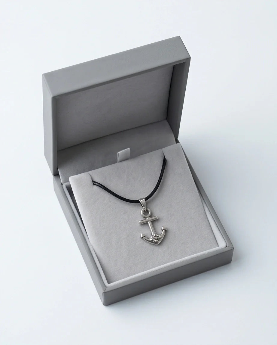 The Sunken Bloom: Vintage Anchor & Sunflower Pendant Necklace