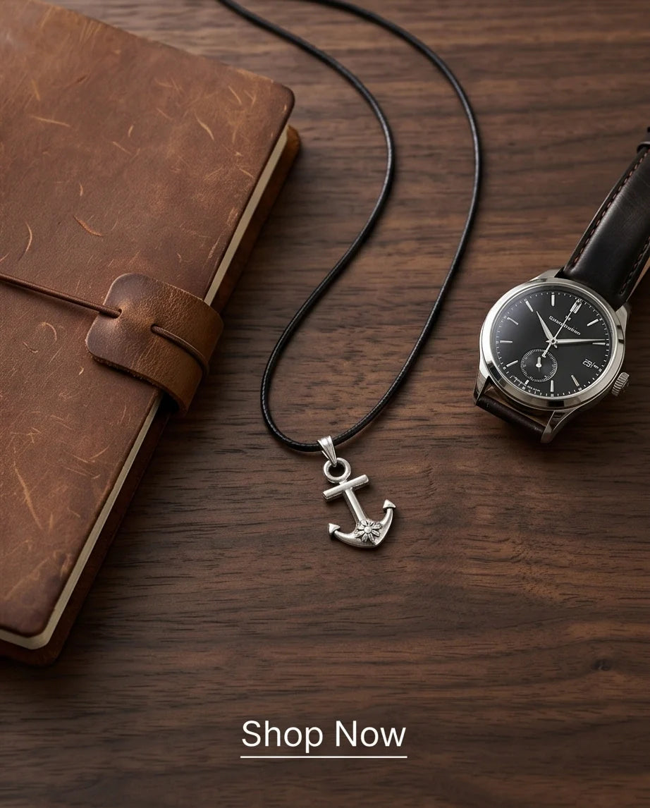 The Sunken Bloom: Vintage Anchor & Sunflower Pendant Necklace