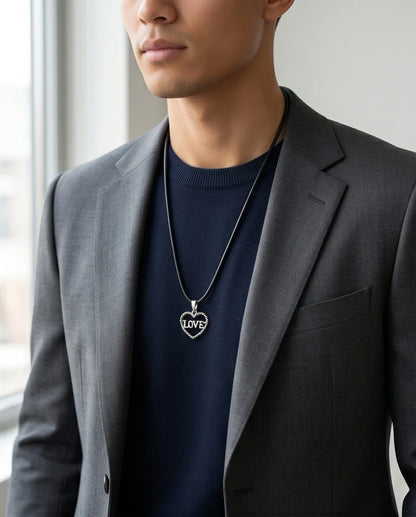 The Sweet Bond: Twisted Heart "LOVE" Pendant Necklace