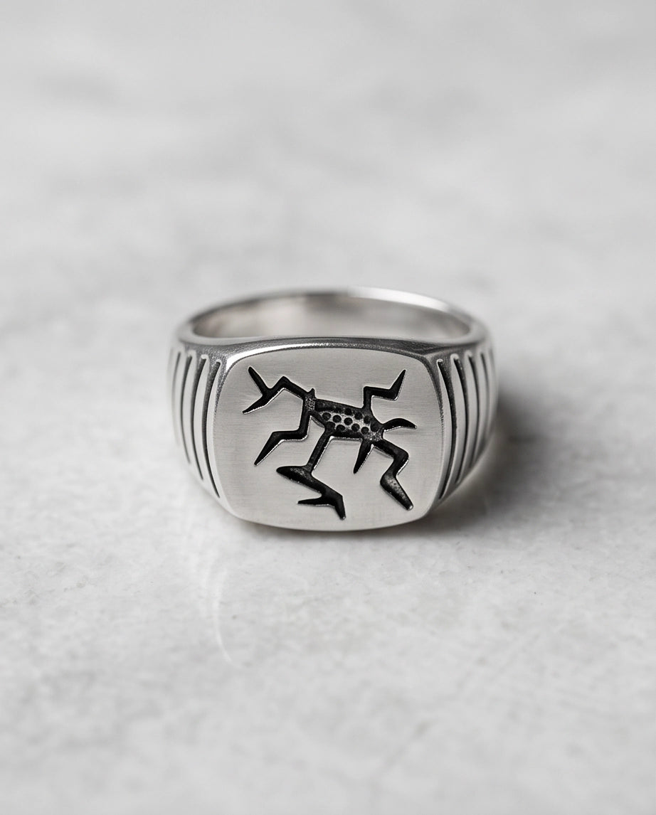 Tribal Glyph Signet Ring