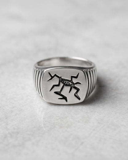 Tribal Glyph Signet Ring