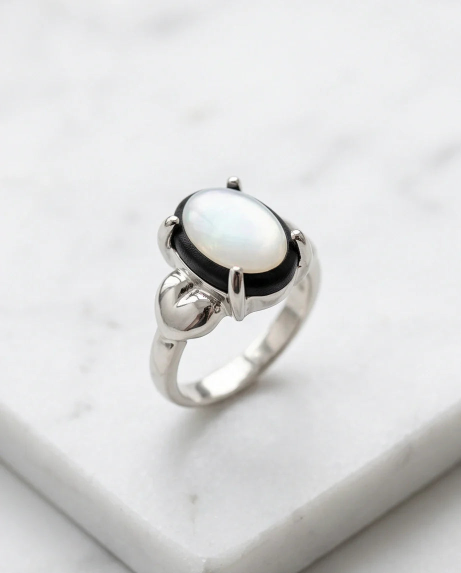 Iridescent Eclipse Statement Ring
