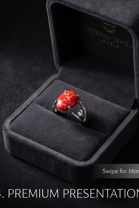 Crimson Heart Imperial Jasper Ring