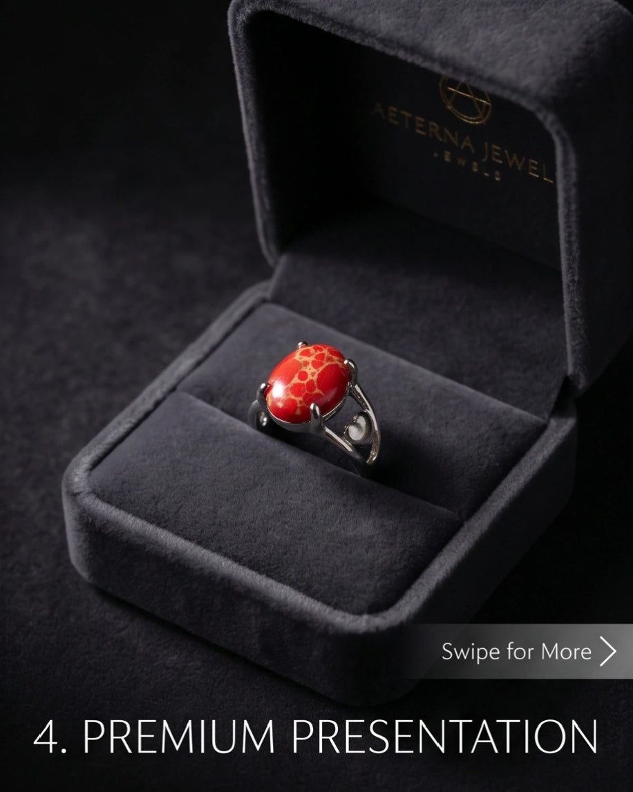 Crimson Heart Imperial Jasper Ring