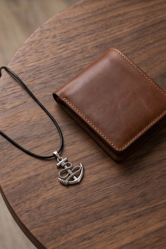 The Maritime Hope: Vintage Anchor & Rope Pendant Necklace