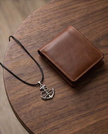 The Maritime Hope: Vintage Anchor & Rope Pendant Necklace