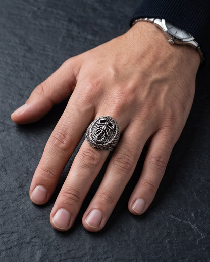Arachnid Lattice Filigree Silver Ring