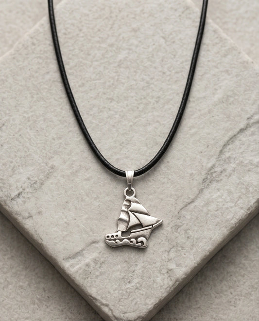 Silver Sailboat Pendant Necklace